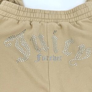 Forever 21xJuicy Couture Beige Sweatpants with Rhinestone Accents